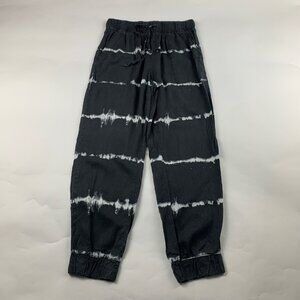 Japna Charcoal Tie Dye Lightweight Challis Jogger Pant M